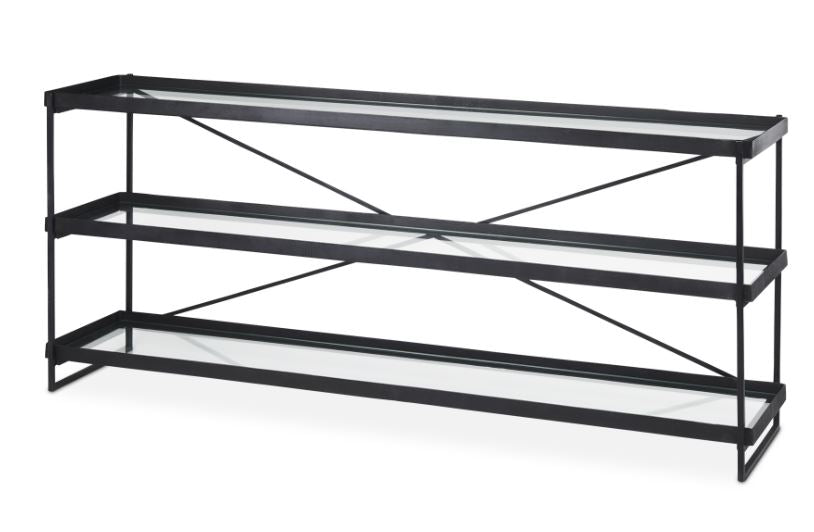 Tre Metal & Glass Console