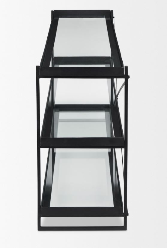 Tre Metal & Glass Console