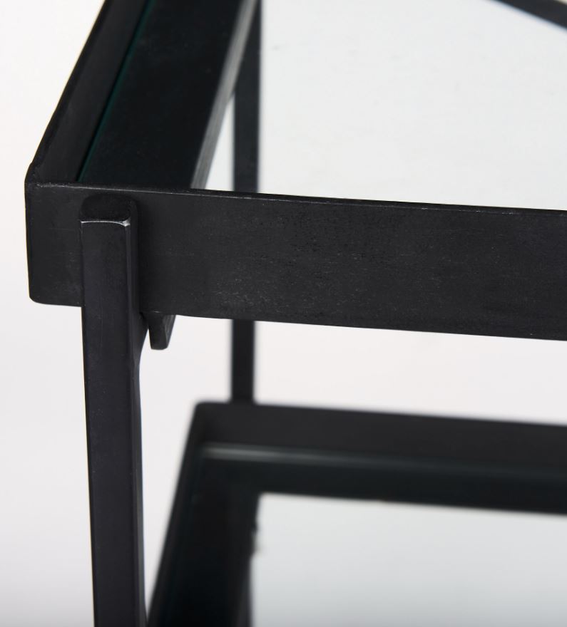 Tre Metal & Glass Console