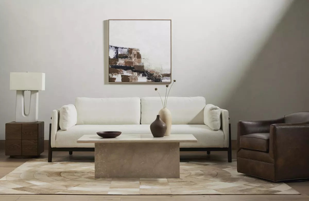 Quince Leather Swivel Chair