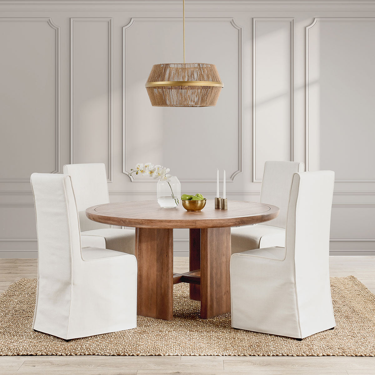 Selena 60" Round Dining Table Umber