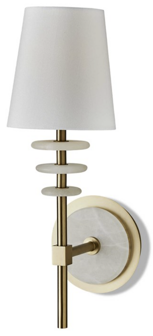 Alabaster Torch 1 Lt Sconce