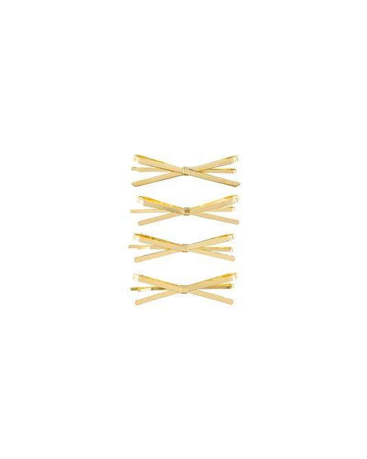 Gold Bow Hair Pins