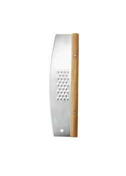 Stainless Steel & Rubberwood Pizza Cutter/Grater