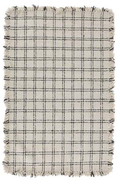 Bradbury Wool Check Ivory/Black 8x10