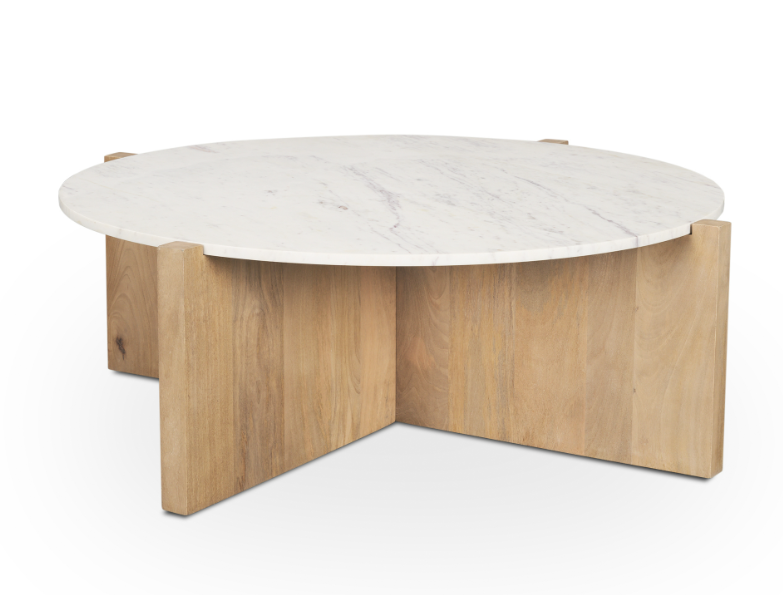 Bianca Round Marble Top Coffee Table