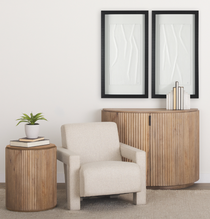 Fluted Accent Cabinet