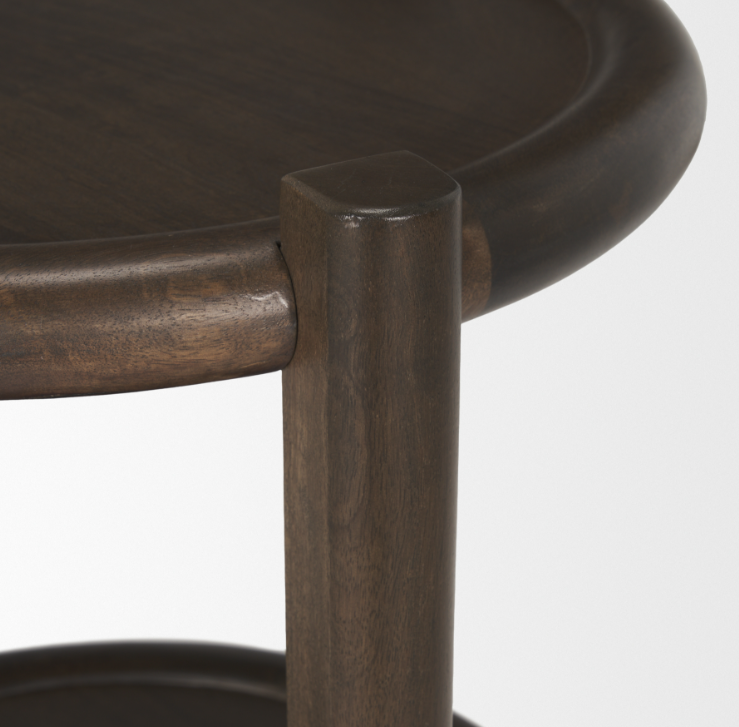 Roma Dark Brown Accent Table