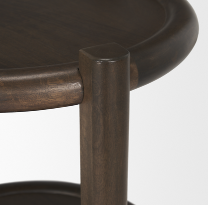 Roma Dark Brown Accent Table