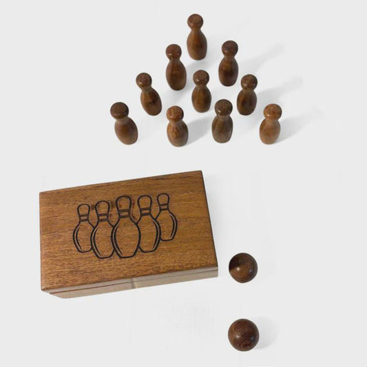 Acacia Wood Bowling Game
