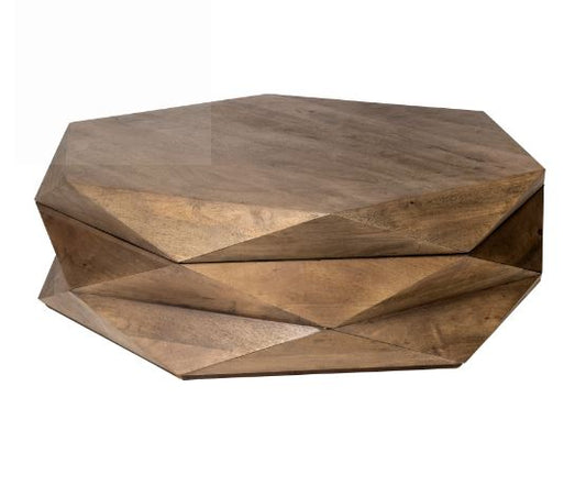 Armetto Wood Hexagonal Storage Coffee Table