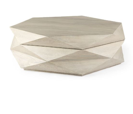 Armetto Wood Hexagonal Storage Coffee Table