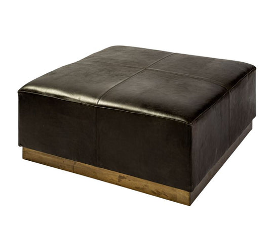 Minnie Square Black Ottoman 36"