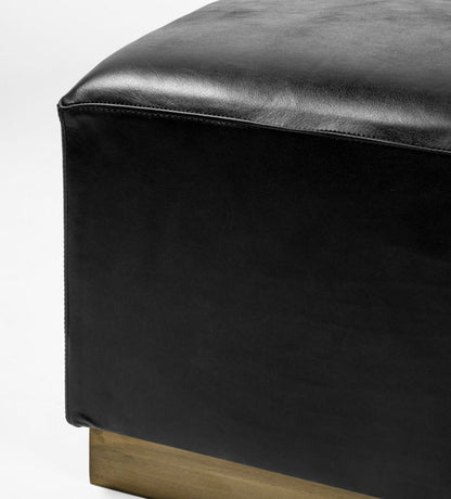 Minnie Square Black Ottoman 36"
