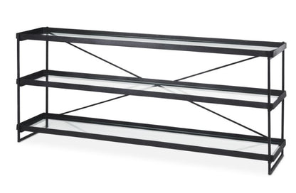 Tre Metal & Glass Console