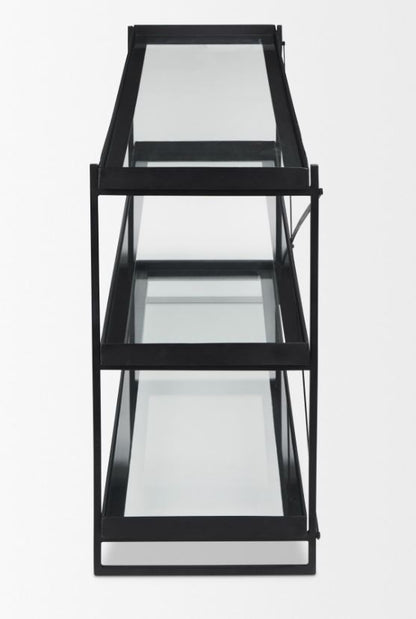 Tre Metal & Glass Console